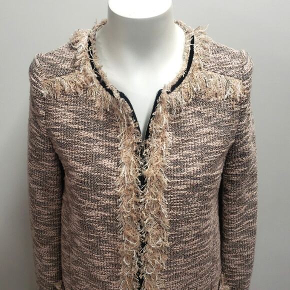 McGinn Sheila Pink and Black Tweed Jacket Women's Size Medium - Picture 2 of 11